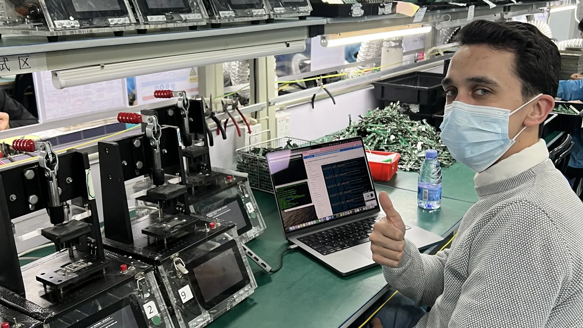 Production line during an Insyght manufacturing run